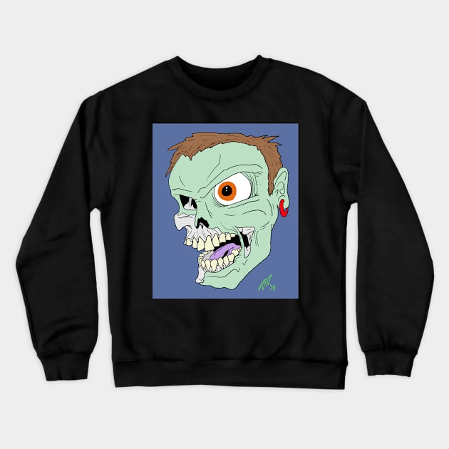 Zombie Face! Crewneck Sweatshirt by Corey Has Issues